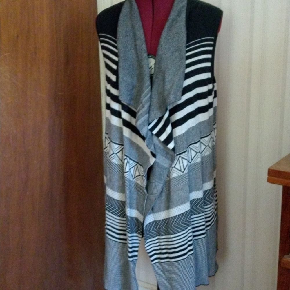 Anthropologie RUBY MOON sleeveless open front sweater size L - Picture 1 of 6